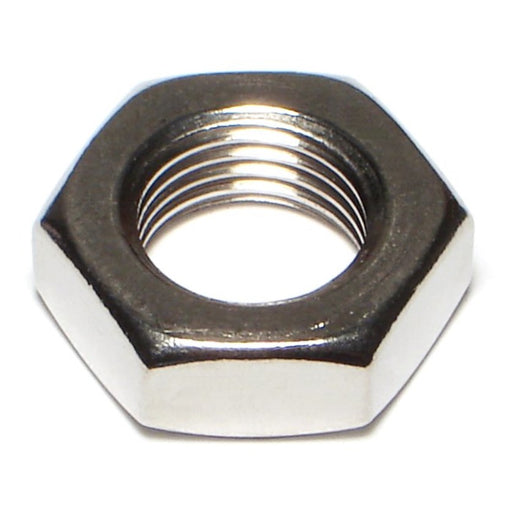 9/16"-18 x 1" 18-8 Stainless Steel Fine Thread Jam Nuts