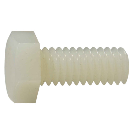 5/16"-18 x 3/4" Nylon Plastic Coarse Thread Hex Cap Screws