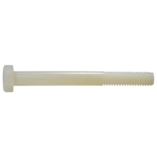 5/16"-18 x 3" Nylon Plastic Coarse Thread Hex Cap Screws