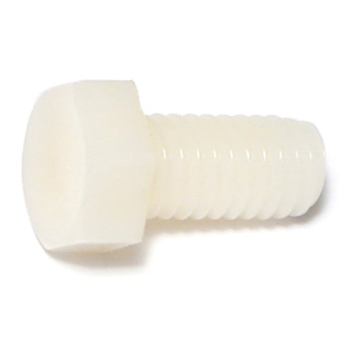 3/8"-16 x 3/4" Nylon Plastic Coarse Thread Hex Bolts