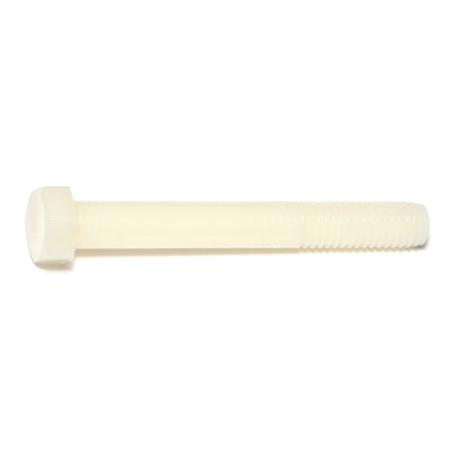 3/8"-16 x 3" Nylon Plastic Coarse Thread Hex Bolts