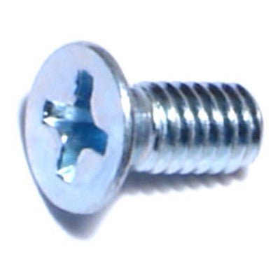 #8-32 x 3/8" Zinc Plated Steel Coarse Thread Phillips Flat Head Machine Screws