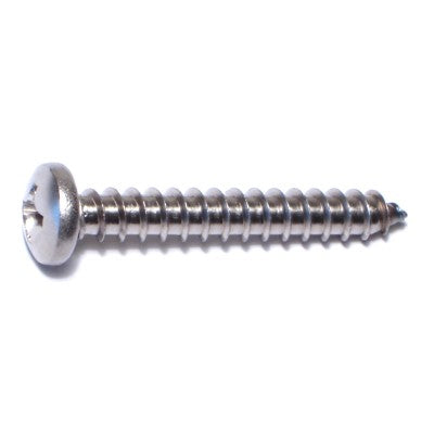 #14 x 1-3/4" 18-8 Stainless Steel Phillips Pan Head Sheet Metal Screws