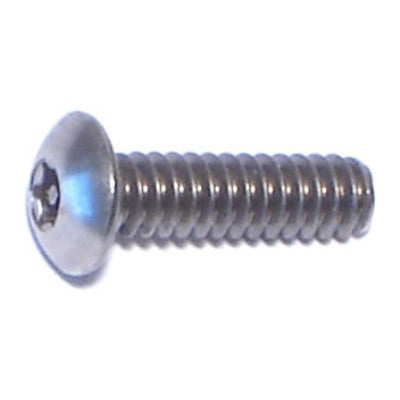 #6-32 x 1/2" 18-8 Stainless Steel Coarse Thread Security Star Drive Button Head Machine Screws