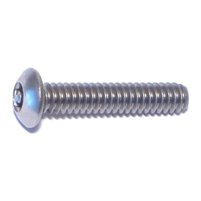 #10-24 x 1" 18-8 Stainless Steel Coarse Thread Security Star Drive Button Head Machine Screws