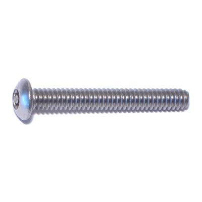 #10-24 x 1-1/2" 18-8 Stainless Steel Coarse Thread Security Star Drive Button Head Machine Screws