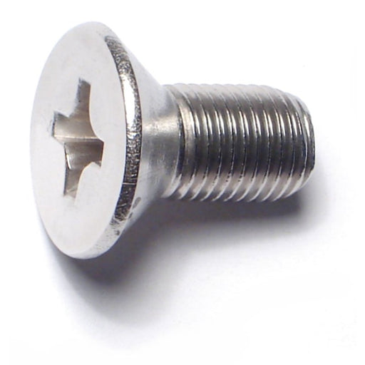 3/8"-24 x 3/4" 18-8 Stainless Steel Fine Thread Phillips Flat Head Machine Screws