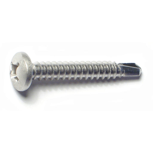 #12-14 x 1-1/2" 410 Stainless Steel Phillips Pan Head Self-Drilling Screws