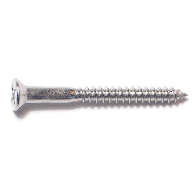 #6 x 1-1/2" 18-8 Stainless Steel Phillips Flat Head Wood Screws