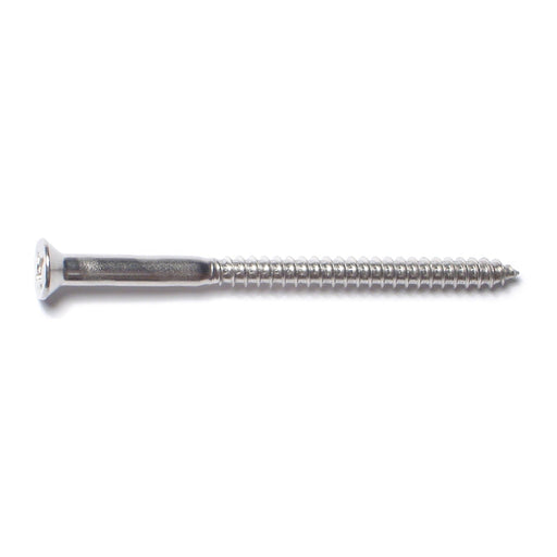 #10 x 3" 18-8 Stainless Steel Phillips Flat Head Wood Screws