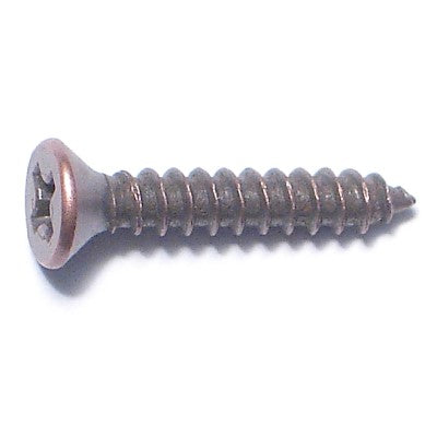 #5 x 3/4" Venetian Bronze Plated Steel Phillips Flat Head Hinge Screws