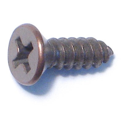 #7 x 1/2" Venetian Bronze Plated Steel Phillips Flat Head Hinge Screws