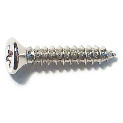 #5 x 3/4" Chrome Plated Steel Phillips Flat Head Hinge Screws