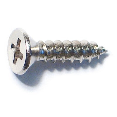 #9 x 3/4" Chrome Plated Steel Phillips Flat Head Hinge Screws