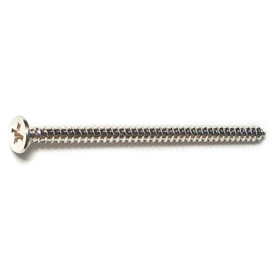 #9 x 3" Chrome Plated Steel Phillips Flat Head Hinge Screws