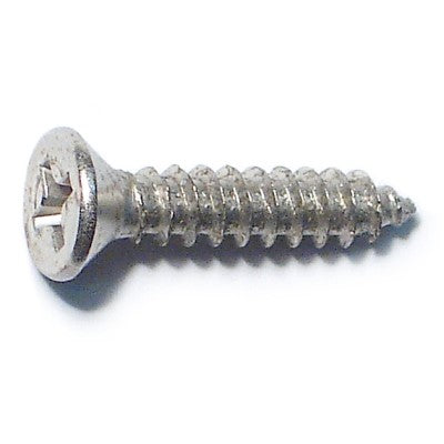 #7 x 3/4" Satin Nickel Plated Steel Phillips Flat Head Hinge Screws