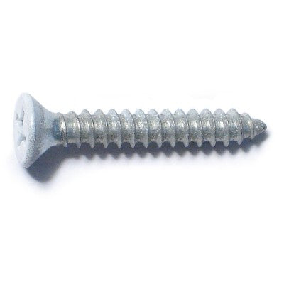 #7 x 1" White Steel Phillips Flat Head Hinge Screws