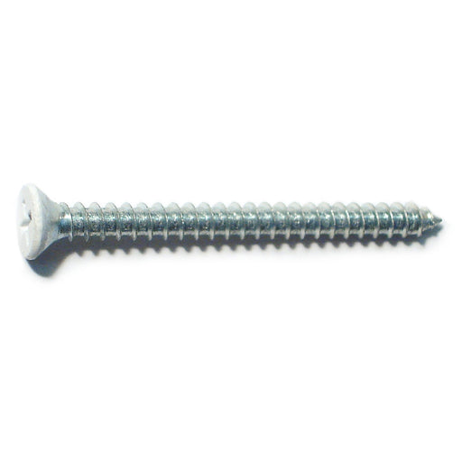 #9 x 2" White Steel Phillips Flat Head Hinge Screws