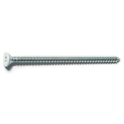 #9 x 3" White Steel Phillips Flat Head Hinge Screws