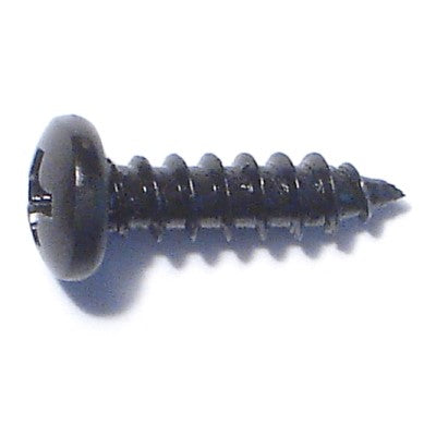 #6 x 1/2" Black Steel Phillips Pan Head Sheet Metal Screws