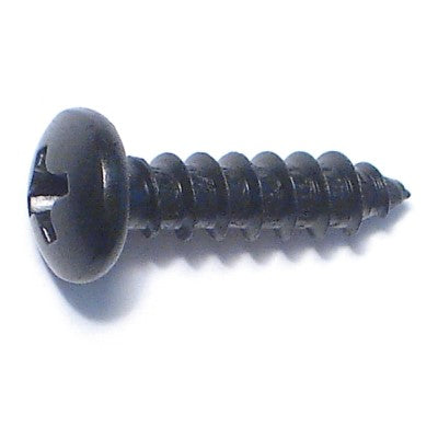 #8 x 5/8" Black Steel Phillips Pan Head Sheet Metal Screws