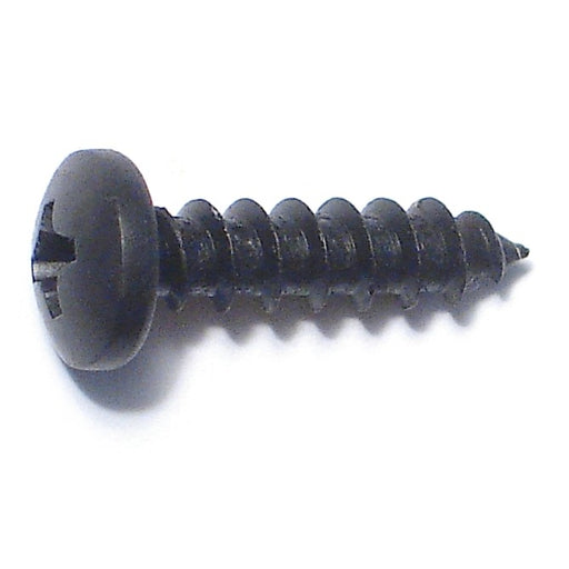 #10 x 3/4" Black Steel Phillips Pan Head Sheet Metal Screws