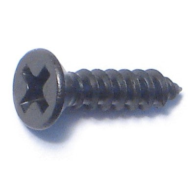 #6 x 5/8" Black Steel Phillips Flat Head Sheet Metal Screws