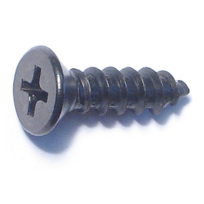 #10 x 3/4" Black Steel Phillips Flat Head Sheet Metal Screws