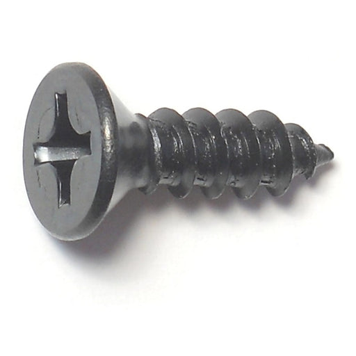 #12 x 3/4" Black Steel Phillips Flat Head Sheet Metal Screws