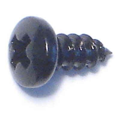 #4 x 1/4" Black Steel Phillips Pan Head Sheet Metal Screws