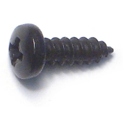 #4 x 3/8" Black Steel Phillips Pan Head Sheet Metal Screws