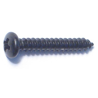 #4 x 3/4" Black Steel Phillips Pan Head Sheet Metal Screws