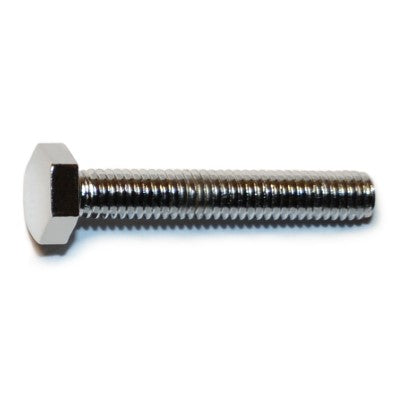 4mm-0.7 x 25mm Chrome Plated Class 8.8 Steel Coarse Thread Hex Cap Screws