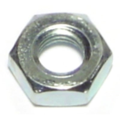 1/4"-28 x 1/2" Zinc Plated Steel Fine Thread Hex Jam Nuts