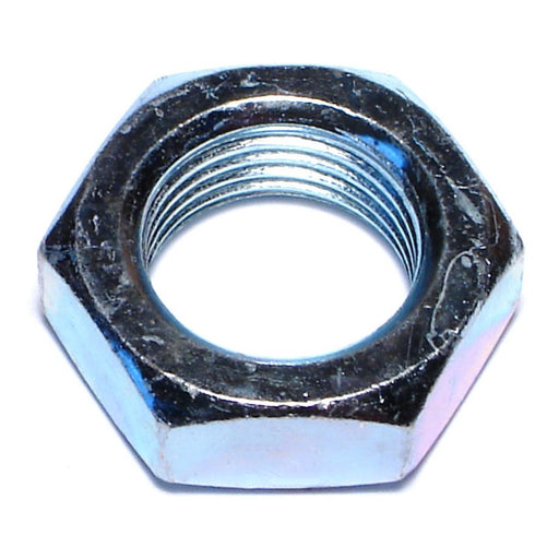 3/4"-16 x 1-1/4" Zinc Plated Steel Fine Thread Hex Jam Nuts