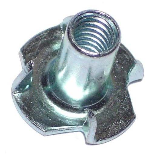 1/4"-20 x 9/16" Zinc Plated Steel Coarse Thread Pronged Tee Nuts