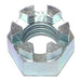 3/8"-24 Zinc Plated Steel Fine Thread Castle Hex Nuts