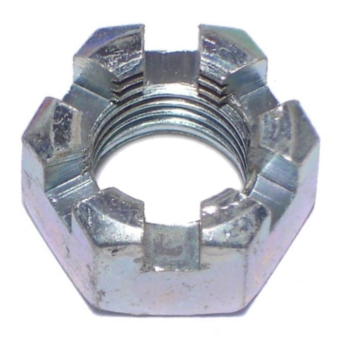 1/2"-20 Zinc Plated Steel Fine Thread Castle Hex Nuts