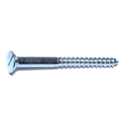 #12 x 2-1/2" Zinc Plated Steel Slotted Flat Head Wood Screws