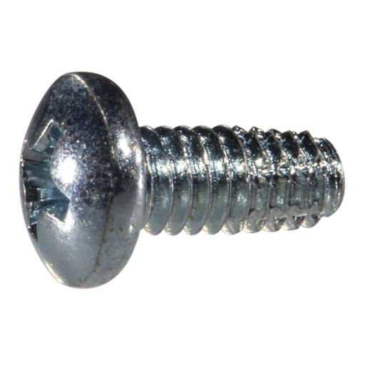 #8-32 x 3/8" Zinc Plated Steel Coarse Thread Slotted Pan Head Thread Cutting Screws