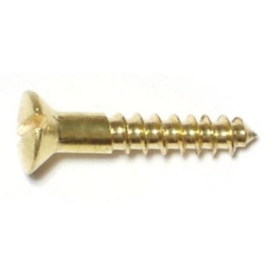 #4 x 5/8" Brass Slotted Oval Head Wood Screws