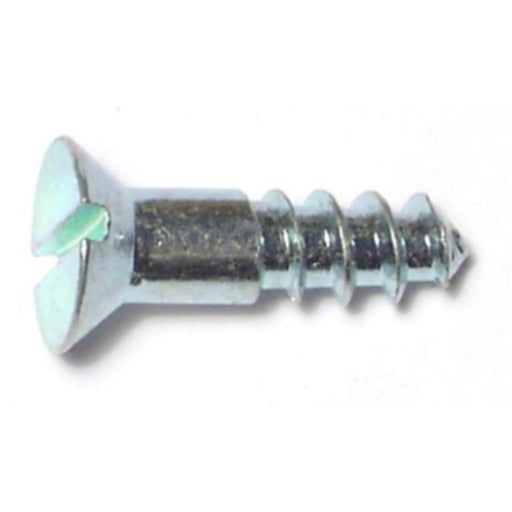 #8 x 5/8" Zinc Plated Steel Slotted Flat Head Wood Screws