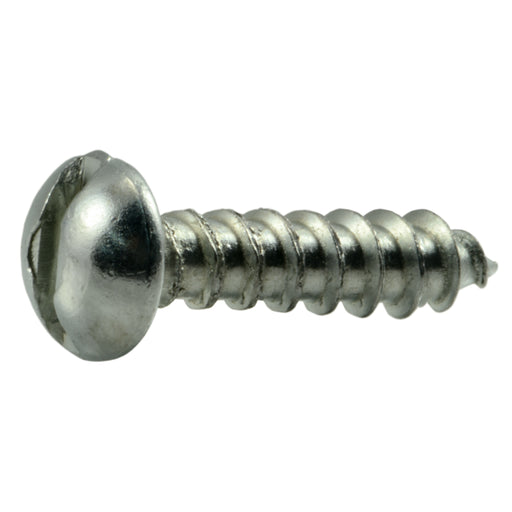 #8 x 5/8" Zinc Plated Steel Slotted Round Head Wood Screws