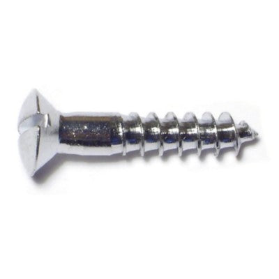 #10 x 1" Steel Slotted Oval Head Wood Screws