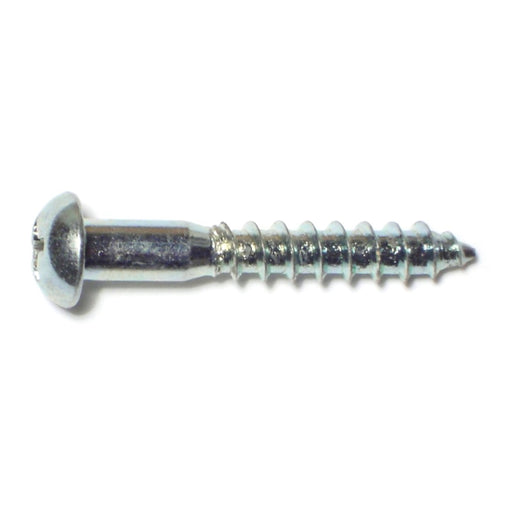 #10 x 1-1/4" Zinc Plated Steel Phillips Round Head Wood Screws