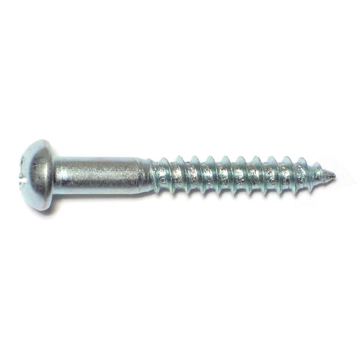 #10 x 1-1/2" Zinc Plated Steel Phillips Round Head Wood Screws