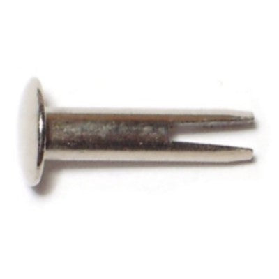 5/32" x 5/8" Nickel Plated Steel Split Rivets