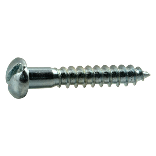 #6 x 7/8" Zinc Plated Steel Slotted Round Head Wood Screws