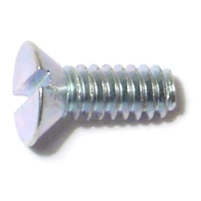 #6-32 x 3/8" Zinc Plated Steel Coarse Thread Slotted Flat Head Machine Screws