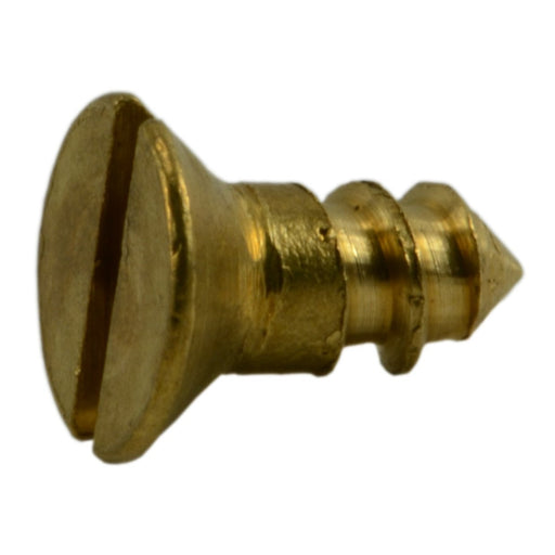 #4 x 1/4" Brass Slotted Flat Head Wood Screws